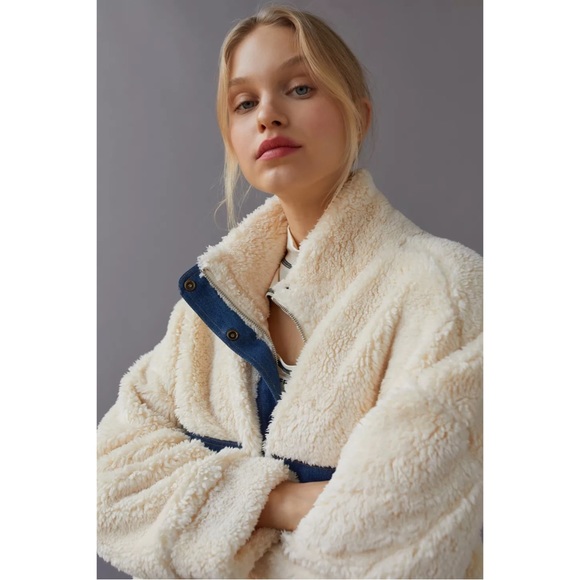 NWT UO Laura Cozy Sherpa Jacket - Picture 4 of 5